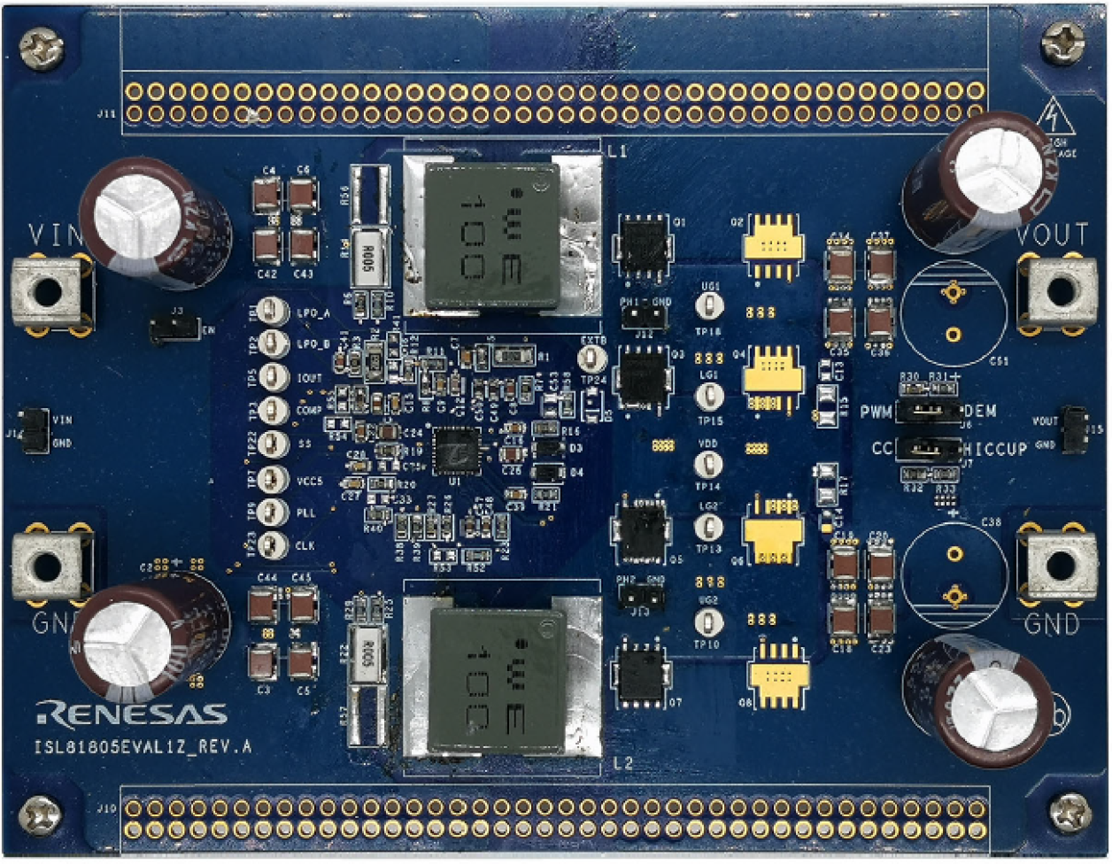 ISL81805EVAL1Z - Dual-Phase Synchronous Boost EVB with 9V to 36V